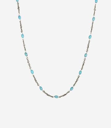 Sterling Silver Turquoise Twisted Cable Chain Necklace