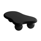 47" Cloud Shaped Coffee Table with 3 Ball Legs, Black