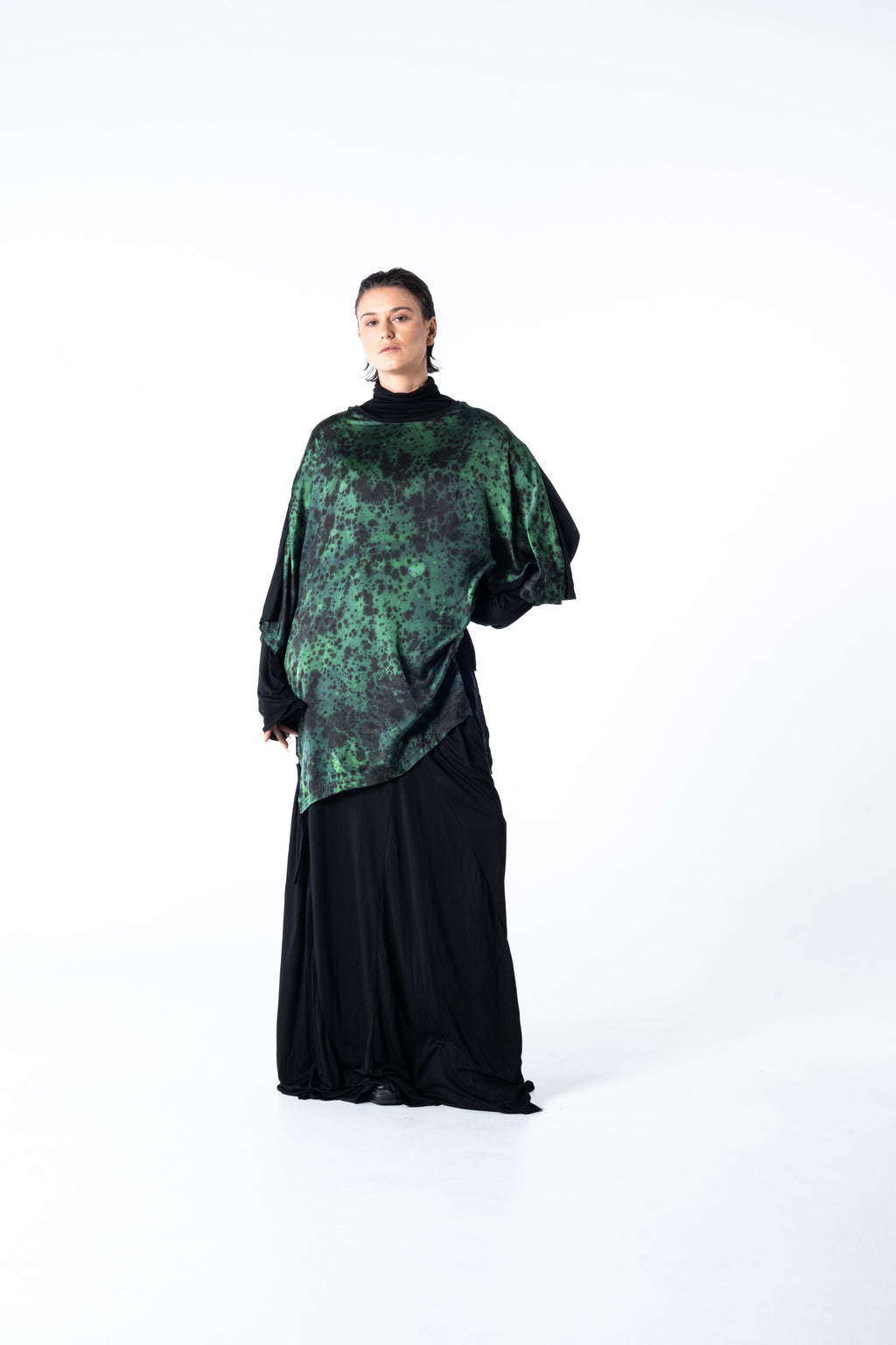 Chrome Tunic - Black w/ Malachite