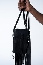 Sappho Fringe Bag - Black