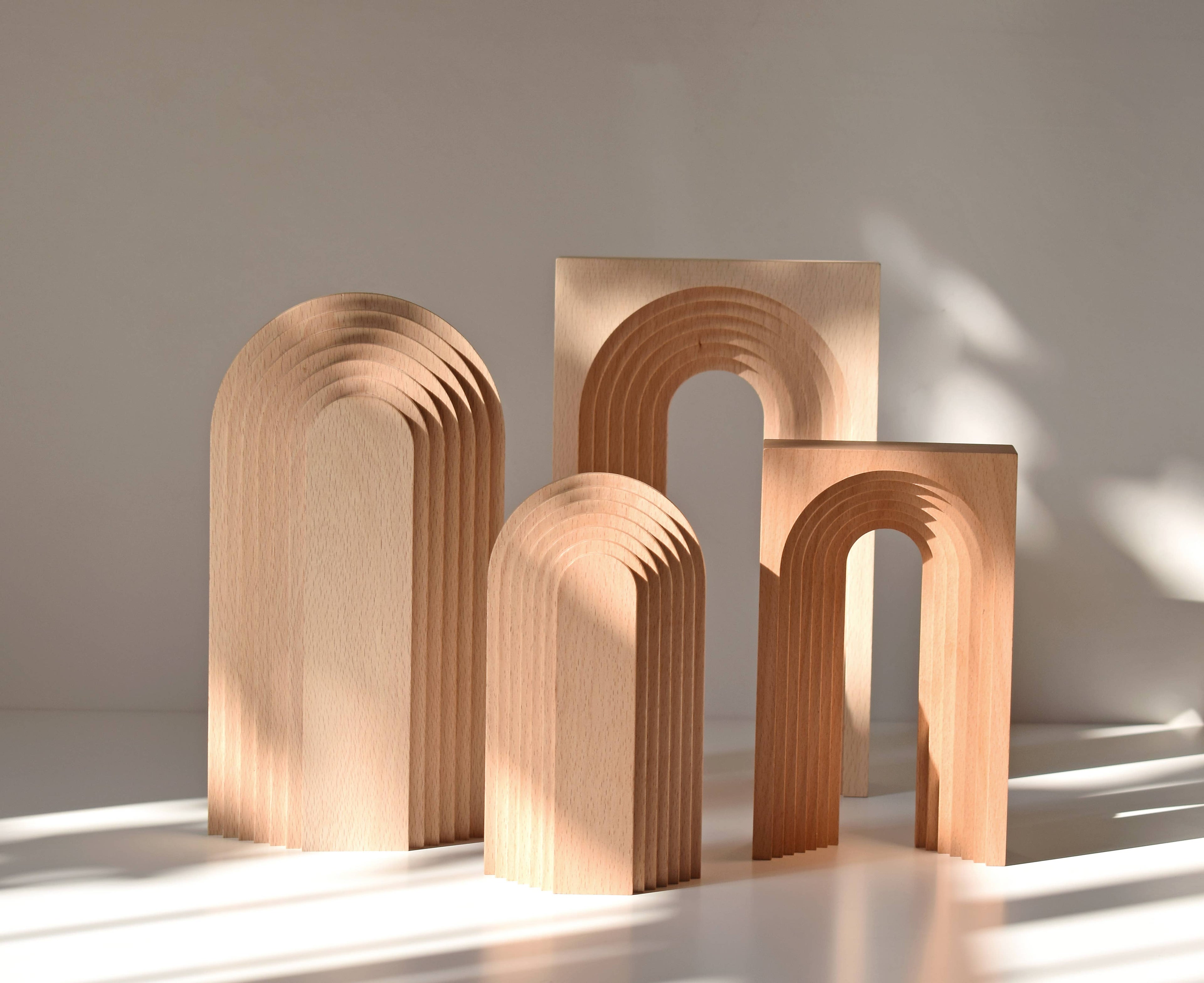Modern Arch Beech Sculpture
