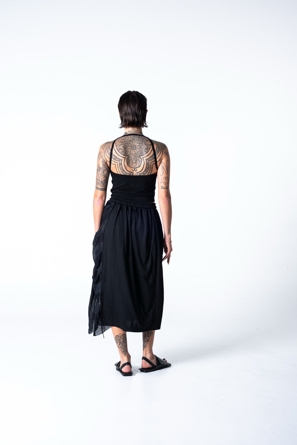 Nala Skirt - Black w/ Grey Stripe