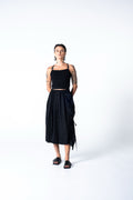 Nala Skirt - Black w/ Grey Stripe