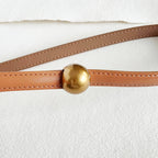 Leather modern simple thin molecule belt
