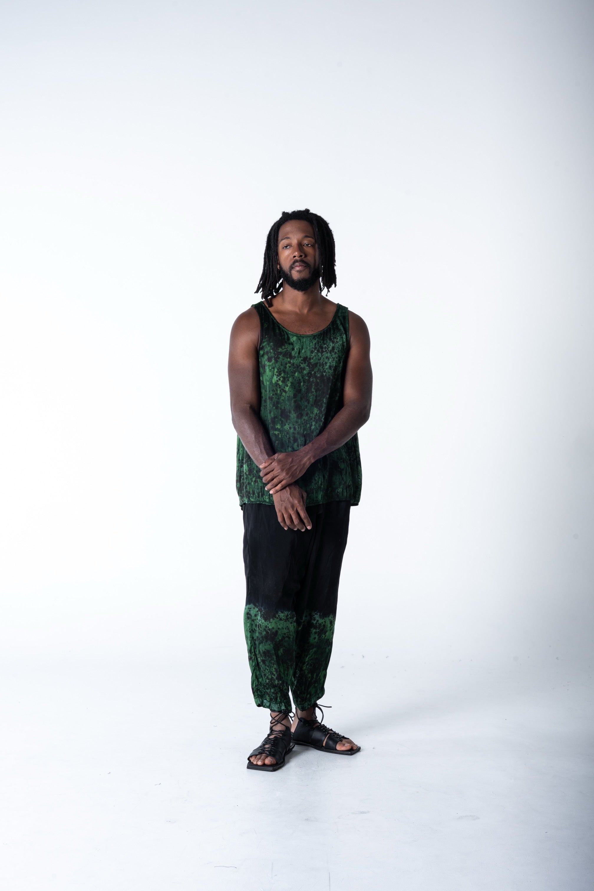 Oula Tank Viscose - Satin Malachite