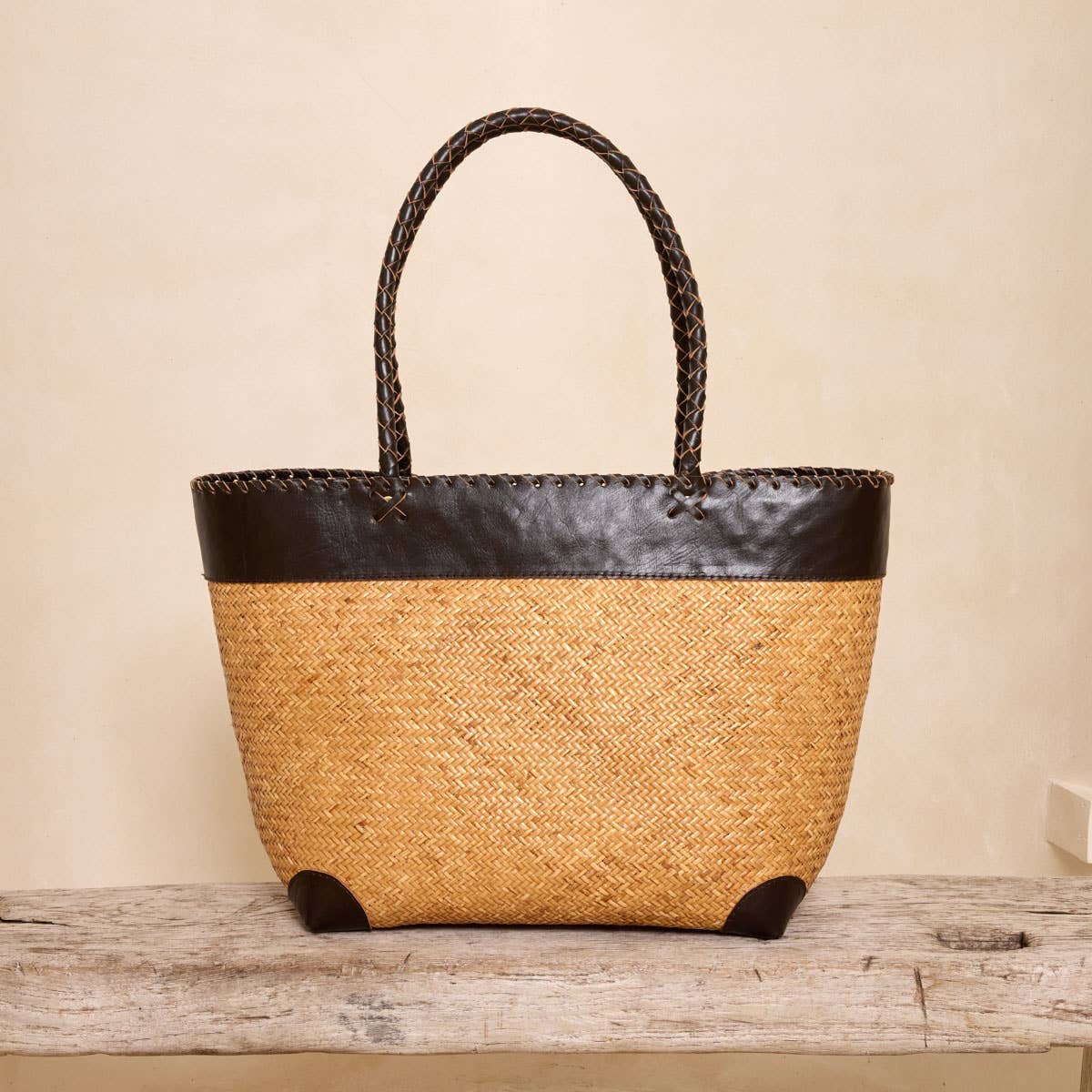 Rattan Tote Bag - Natural