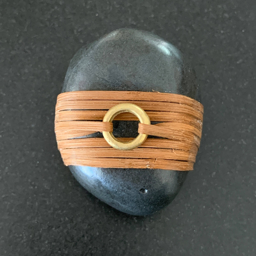 Metal Bead Wrapped Rock