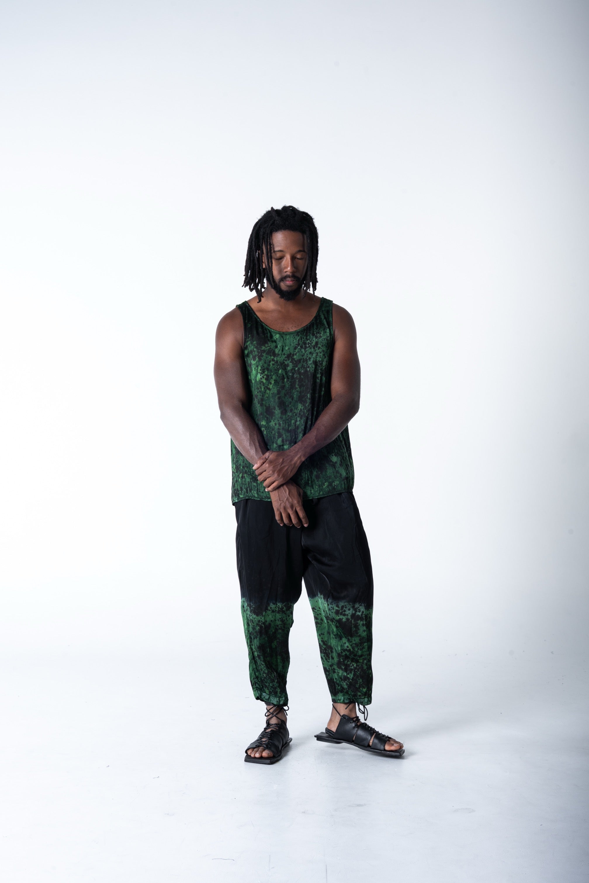 Oula Tank Viscose - Satin Malachite