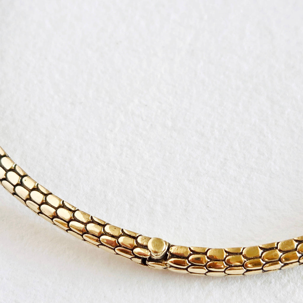 Brass Serpent Choker Necklace