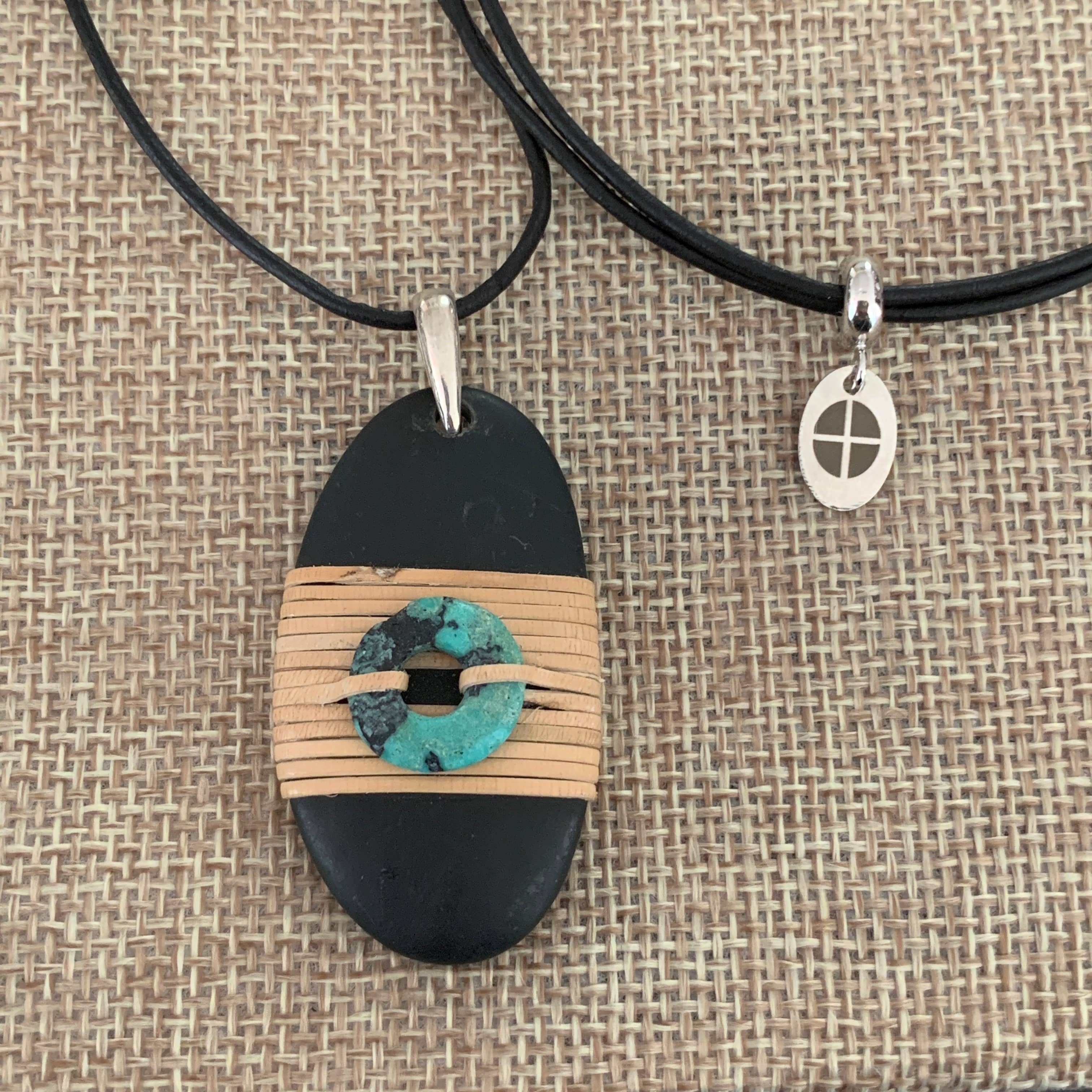 Turquoise Bead Wrappedrockz Necklace