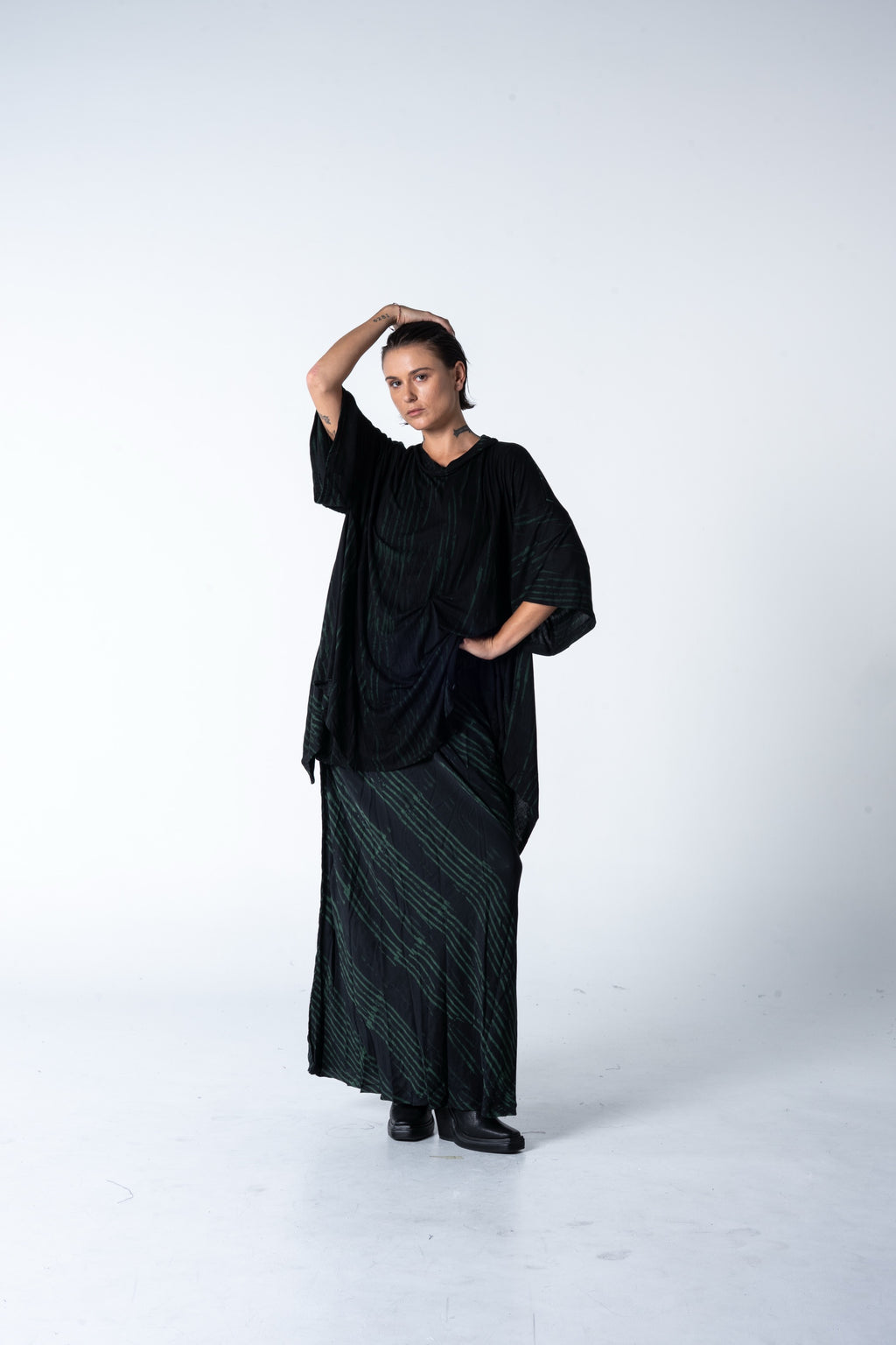 Wing Top - Black w/ Malachite