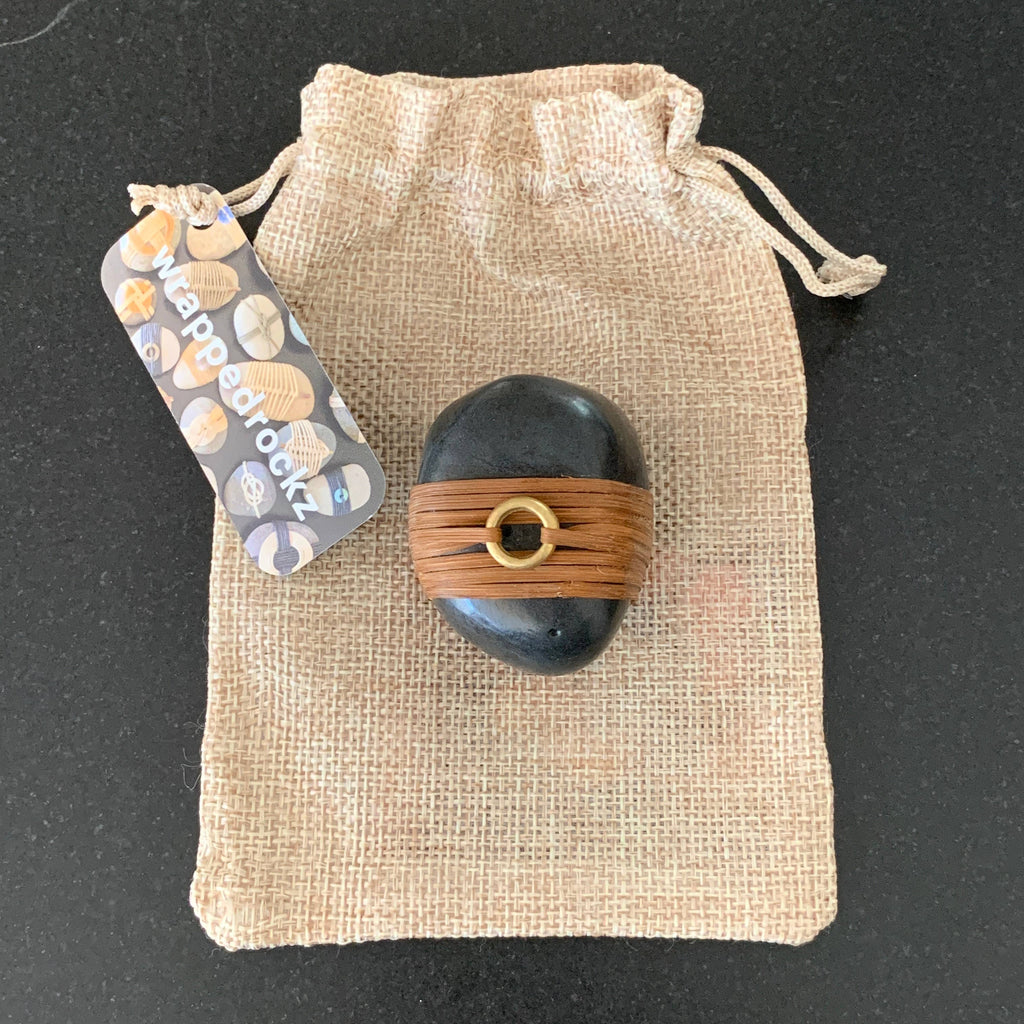 Metal Bead Wrapped Rock