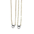 Matte Gold Necklace with Pave Diamond Clasp