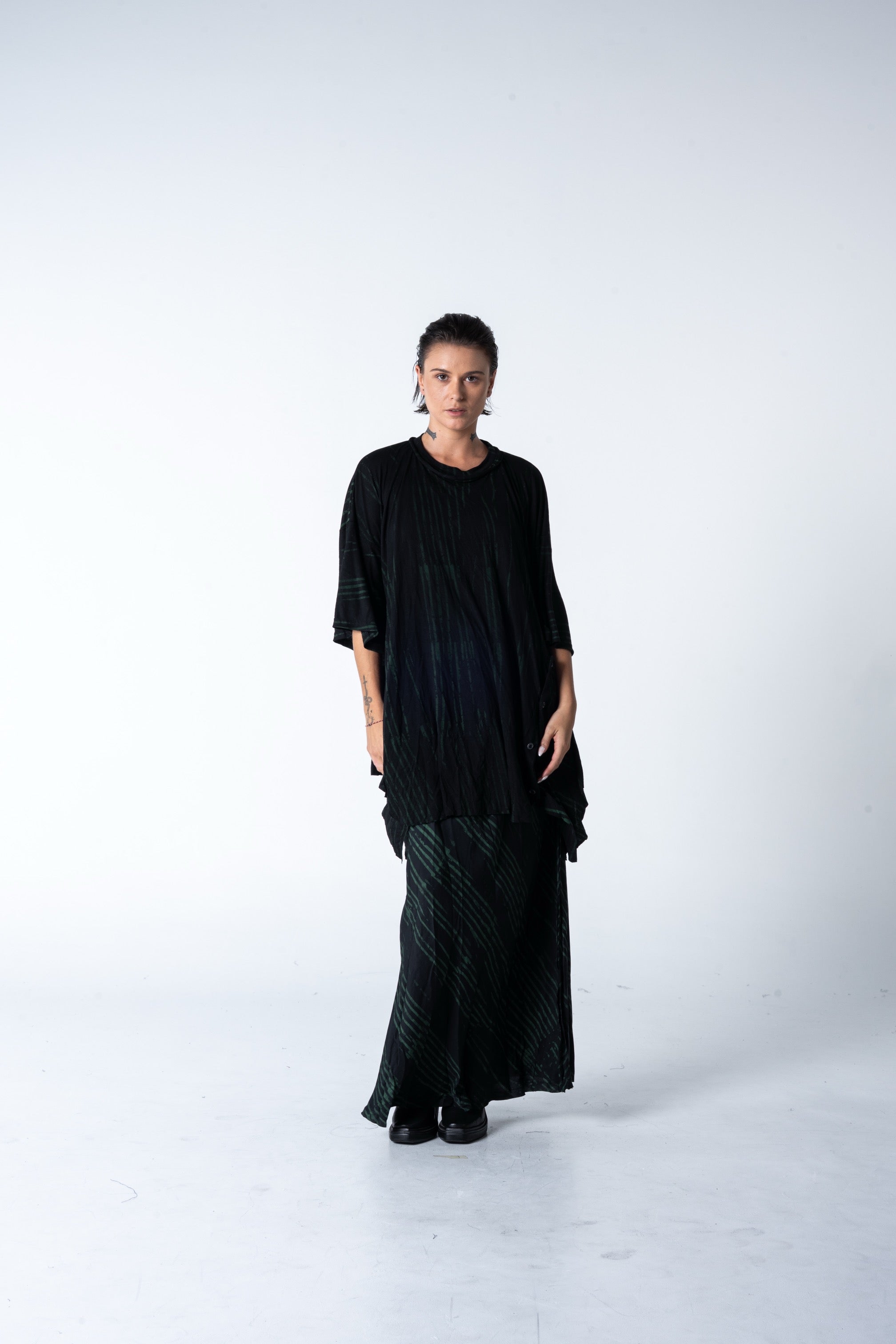 Wing Top - Black w/ Malachite
