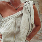 Brass Chain Serpent Necklace - Long