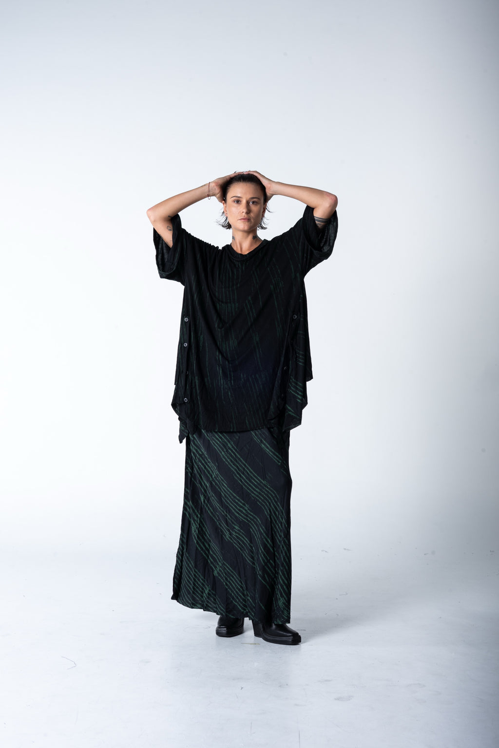 Wing Top - Black w/ Malachite