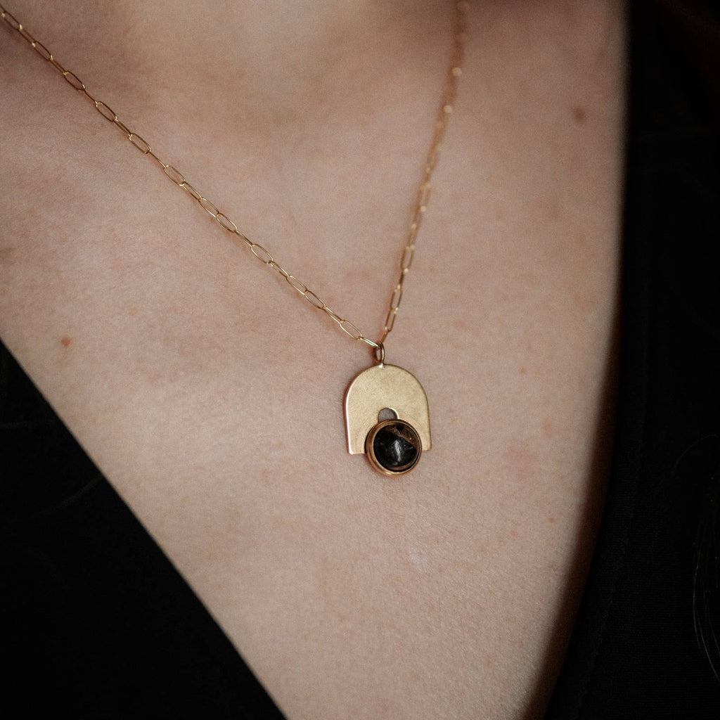 Bali Necklace // Copper Obsidian // Demi-Fine Gold