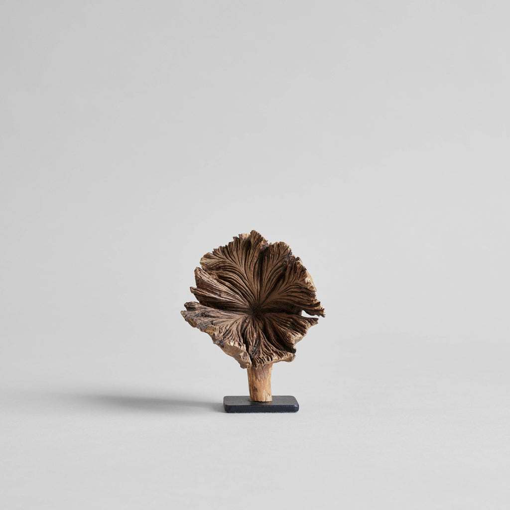 Small Wood Flower on Stand