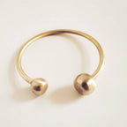 Wood & Brass Bangle Bracelet