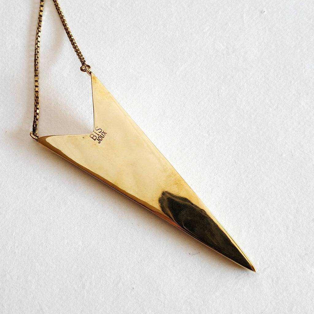Handmade Brass Horn Bone Necklace