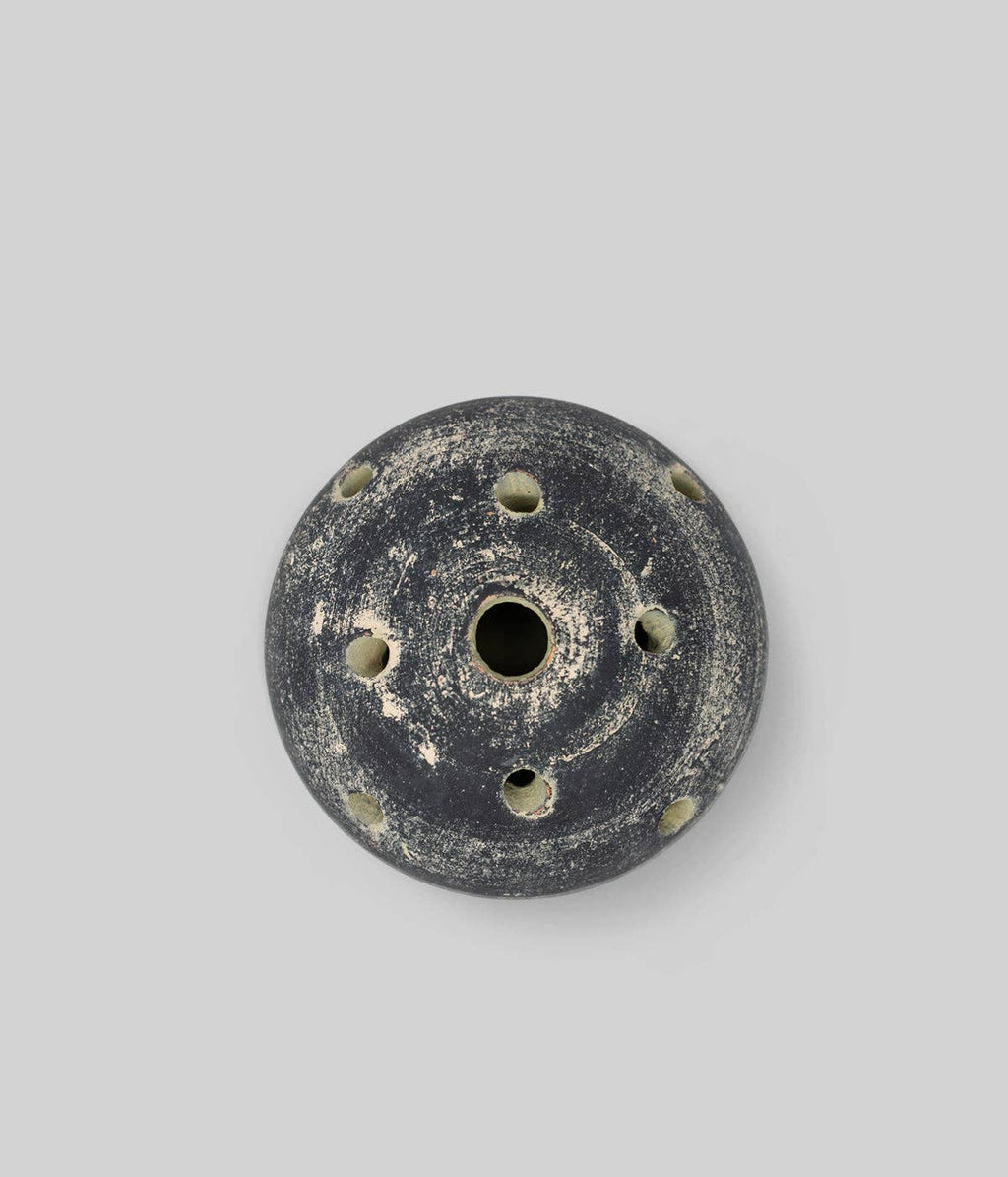 Terra Cotta Frog Vase, Grey Patina