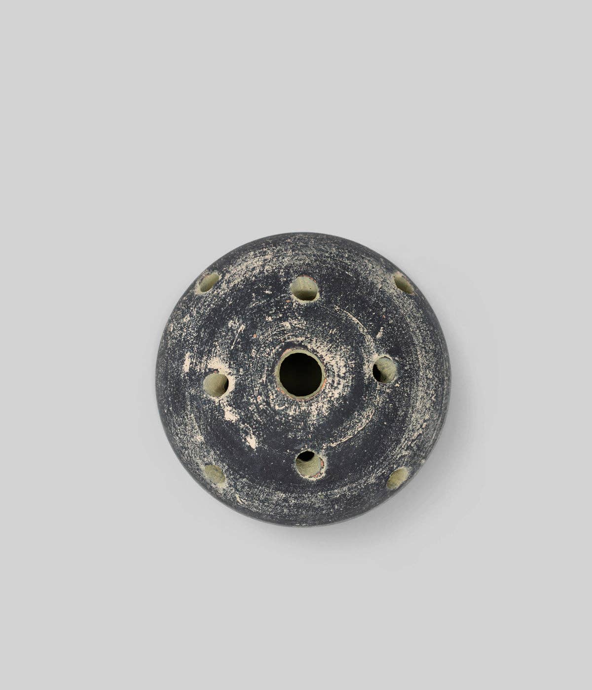 Terra Cotta Frog Vase, Grey Patina