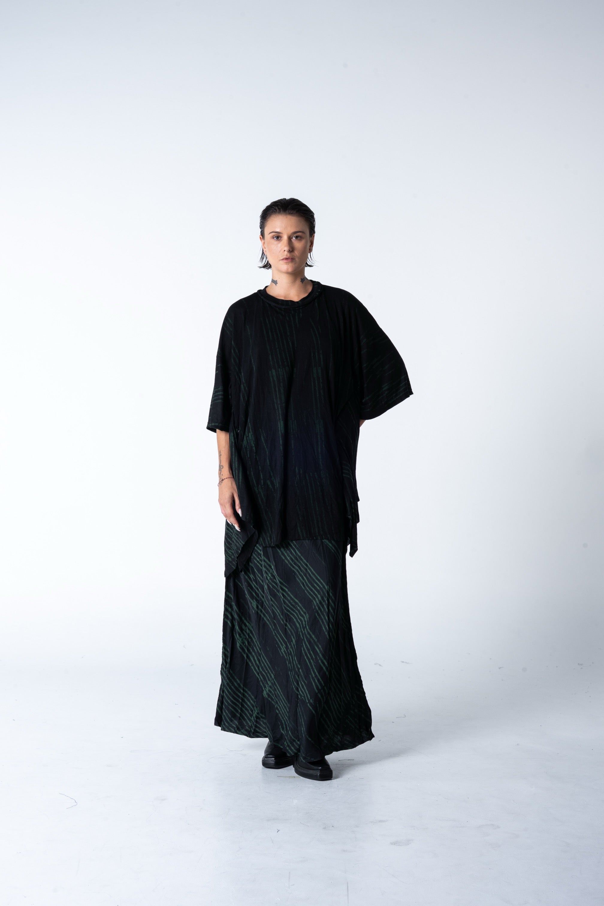 Wing Top - Black w/ Malachite