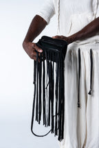 Sappho Fringe Bag - Black