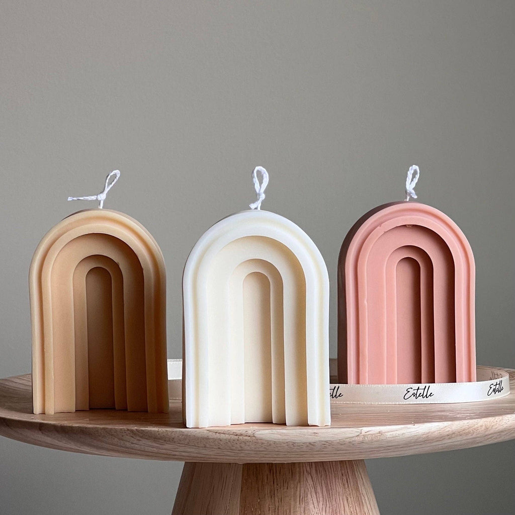 Arch Soy Candle: Sculptural Pillar Candle