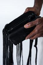 Sappho Fringe Bag - Black