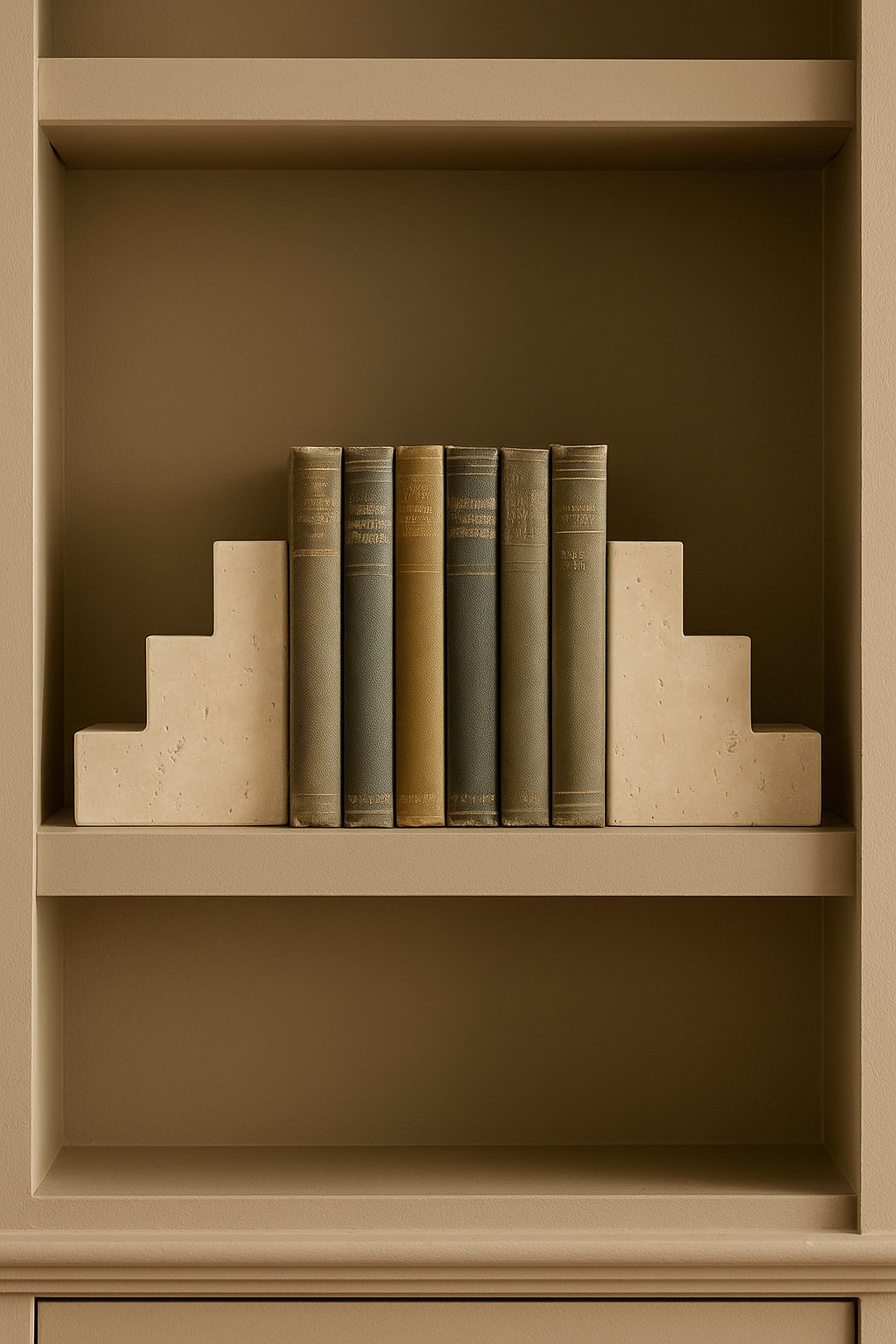 Travertine Stair Cube Bookend Set of 2