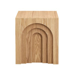Natural Square Side Table Modern Accent End Table