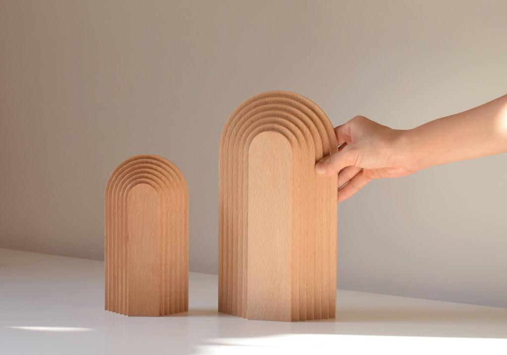 Modern Arch Beech Sculpture