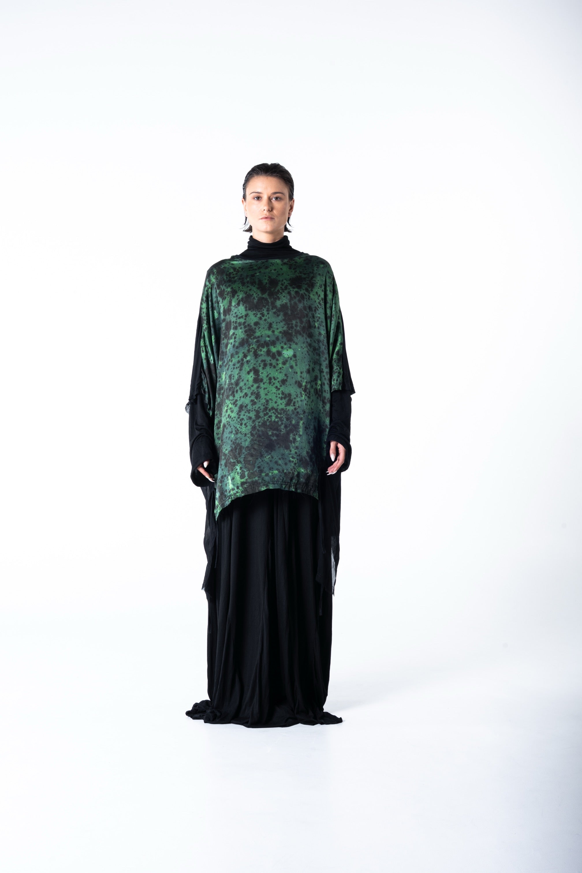 Chrome Tunic - Black w/ Malachite