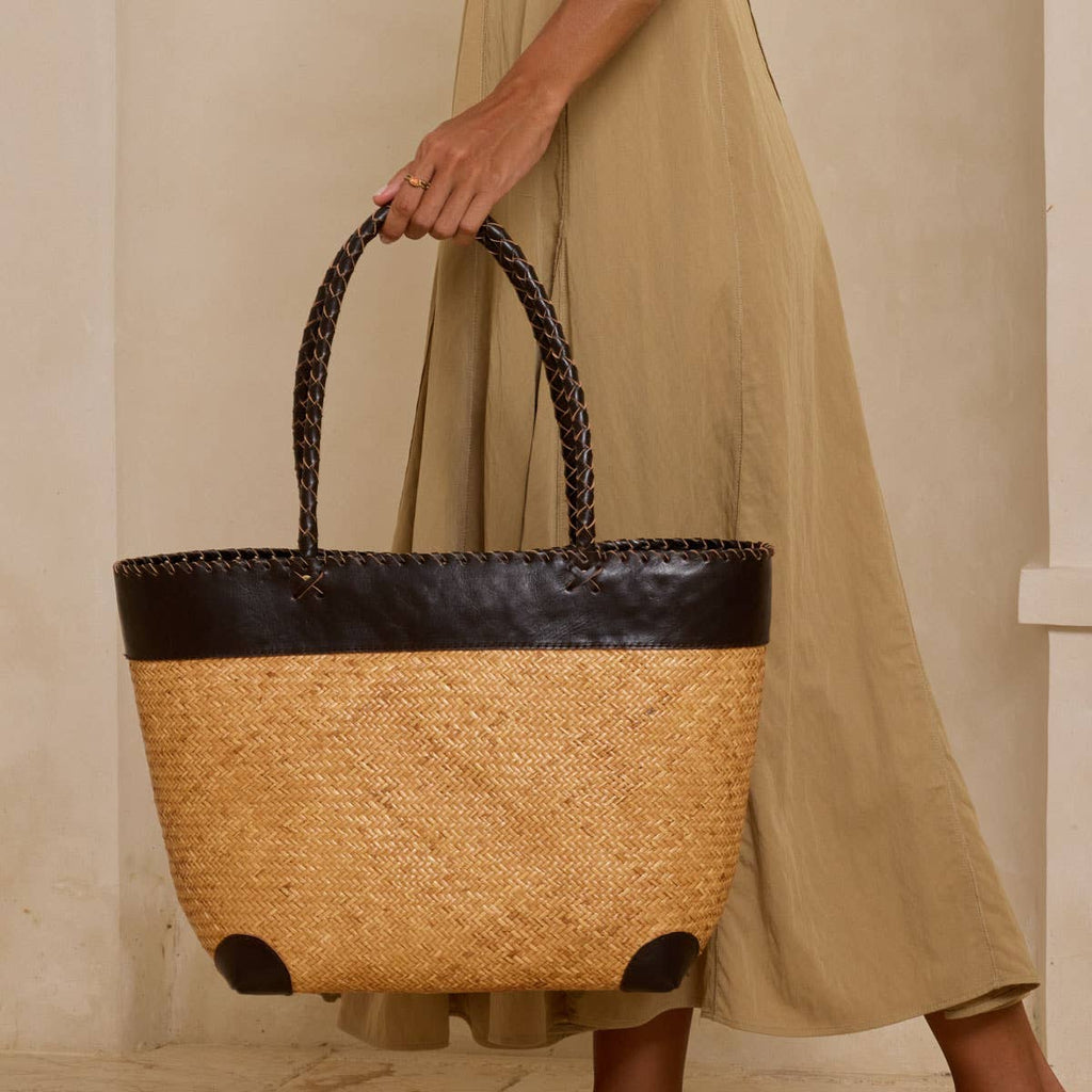 Rattan Tote Bag - Natural