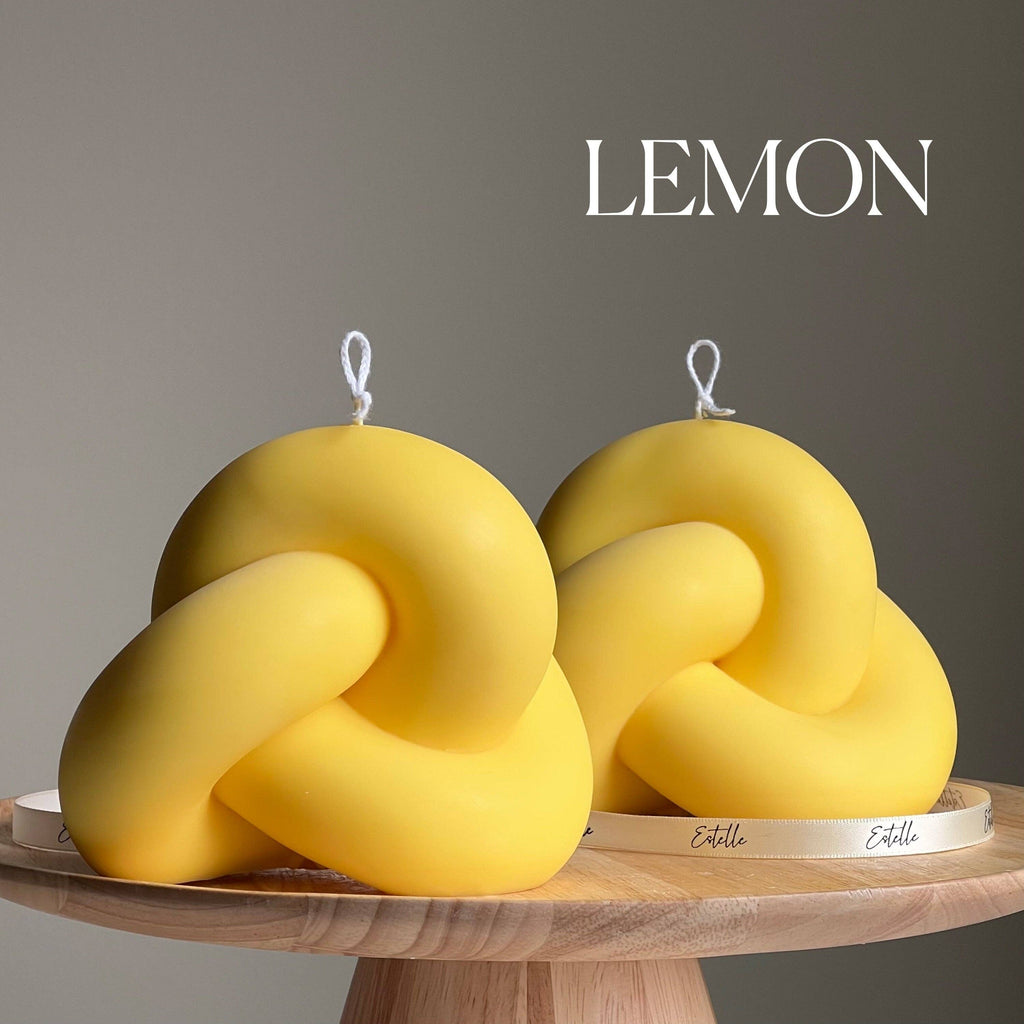 Large Knot Candle: Handmade Soy Wax Rope Candle