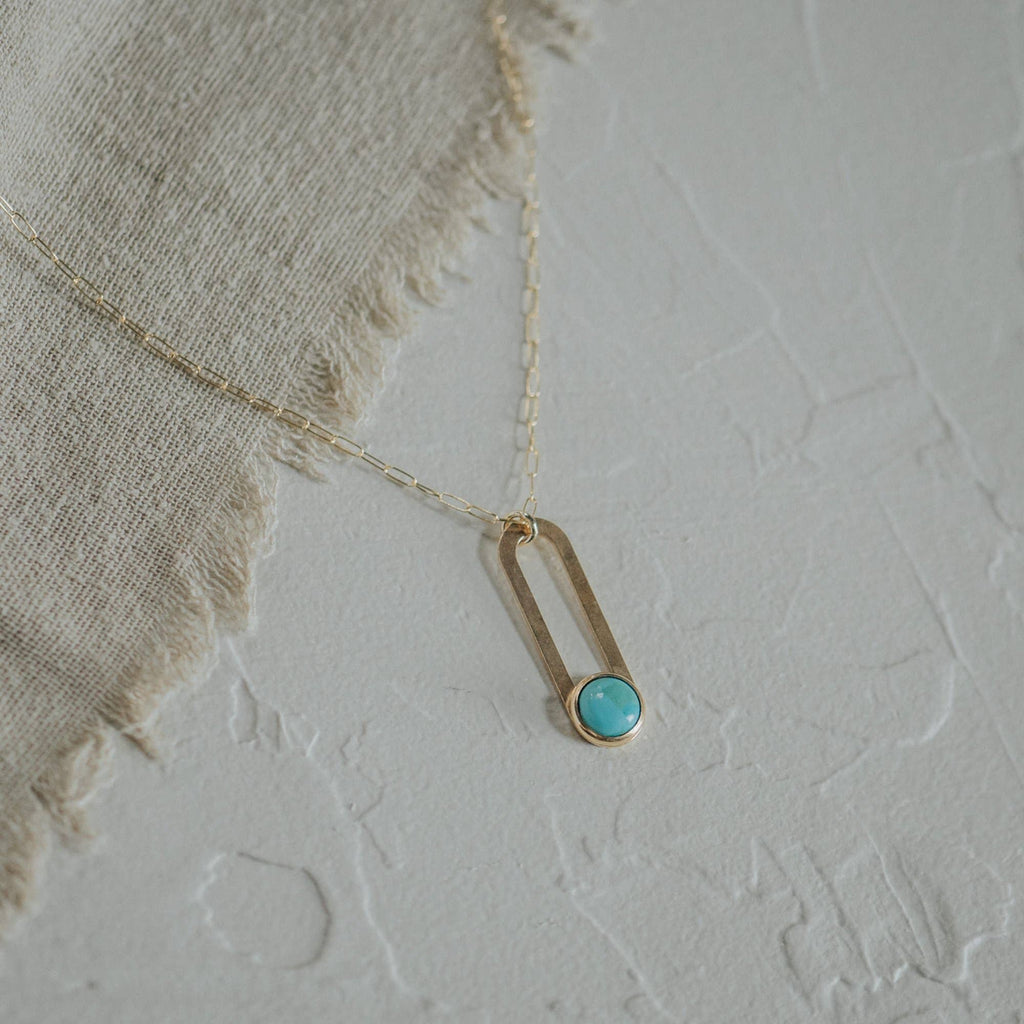 Gulch Necklace // Turquoise // Demi-Fine Gold