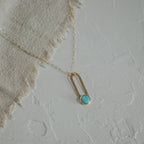 Gulch Necklace // Turquoise // Demi-Fine Gold