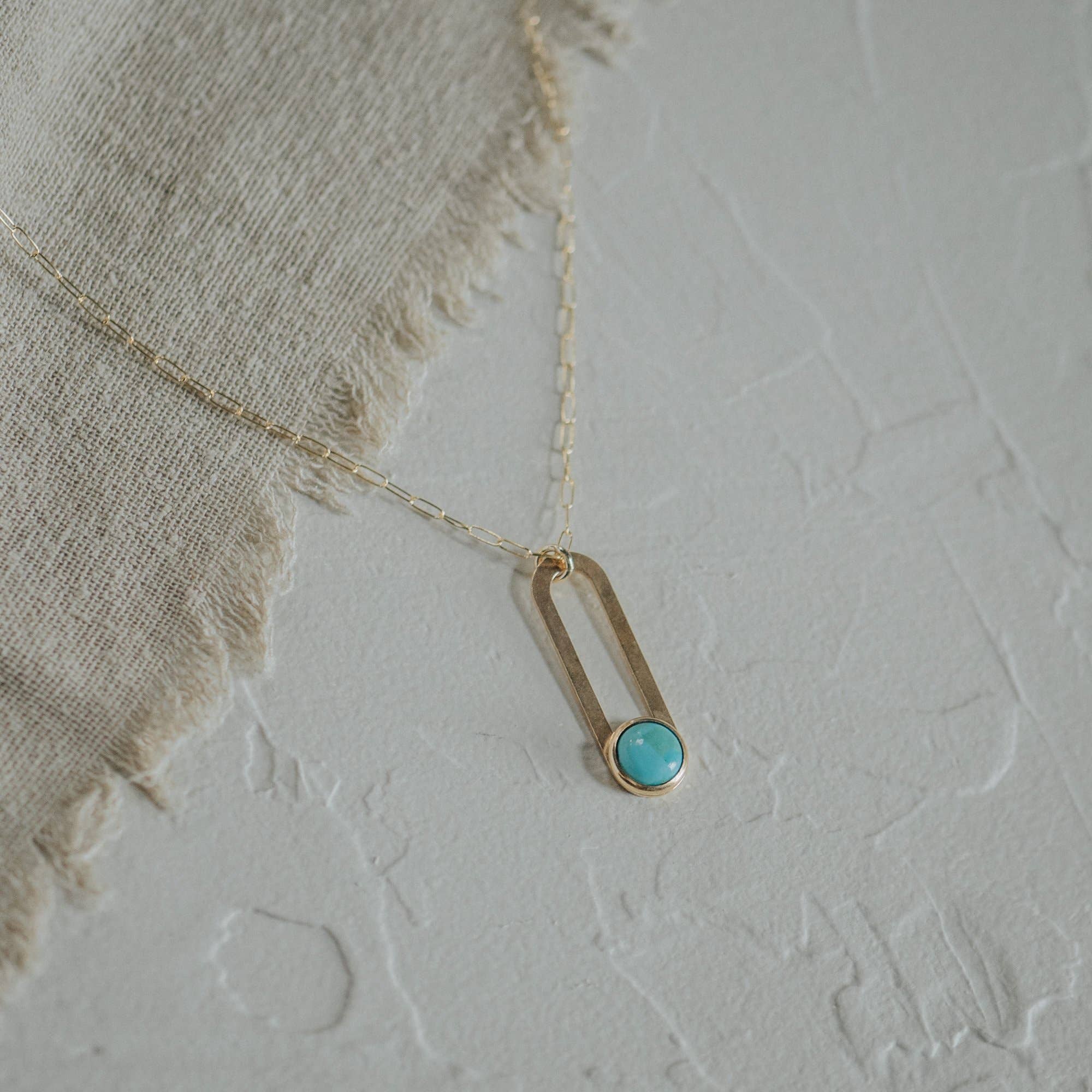 Gulch Necklace // Turquoise // Demi-Fine Gold