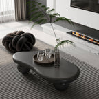 47" Cloud Shaped Coffee Table with 3 Ball Legs, Black