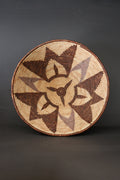 Botswana Okavango Delta Basket - Cream & Dark Brown Floral