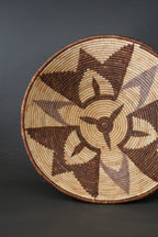 Botswana Okavango Delta Basket - Cream & Dark Brown Floral