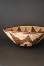 Botswana Okavango Delta Basket - Cream & Dark Brown Floral