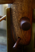 Walnut and Brass Flower Form