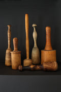 Set of 6 Antique Wooden Mashers