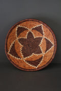 Botswana Okavango Delta Basket - Dark Brown & Rust Floral