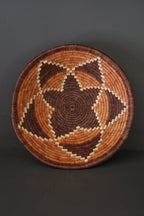 Botswana Okavango Delta Basket - Dark Brown & Rust Floral