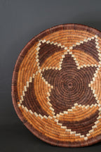 Botswana Okavango Delta Basket - Dark Brown & Rust Floral