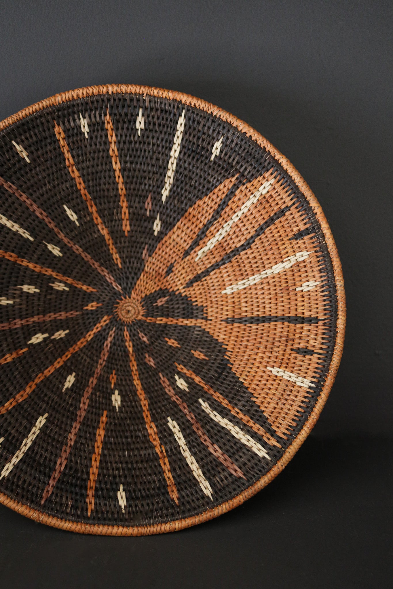Botswana Okavango Delta Basket - Black & White