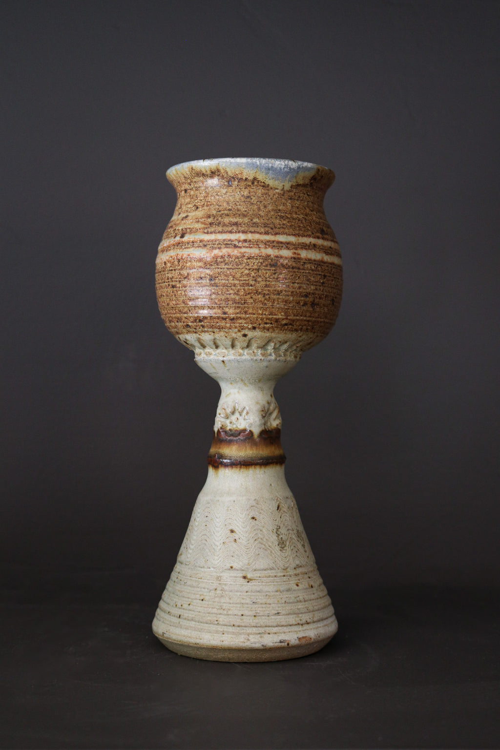 Vintage Handmade Ceramic Goblet